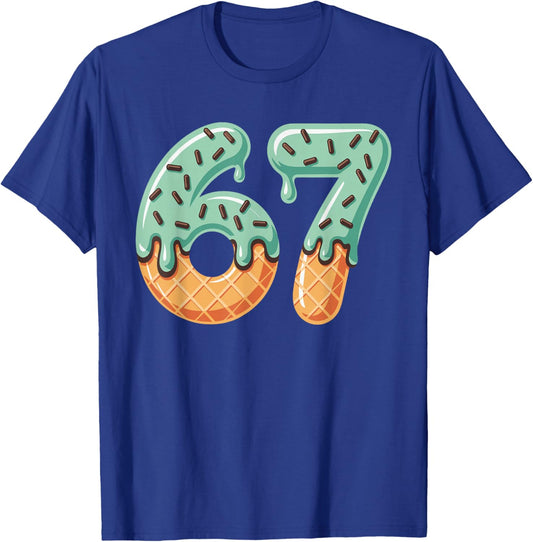 67 Funny Six Seven Gen Alpha Slang T-Shirt - T-Shirt | Royal