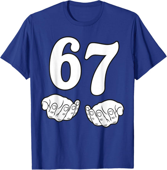 Six Seven 6 7 Funny 67 Gen Alpha Slang 6-7 Meme School T-Shirt - T-Shirt | Royal