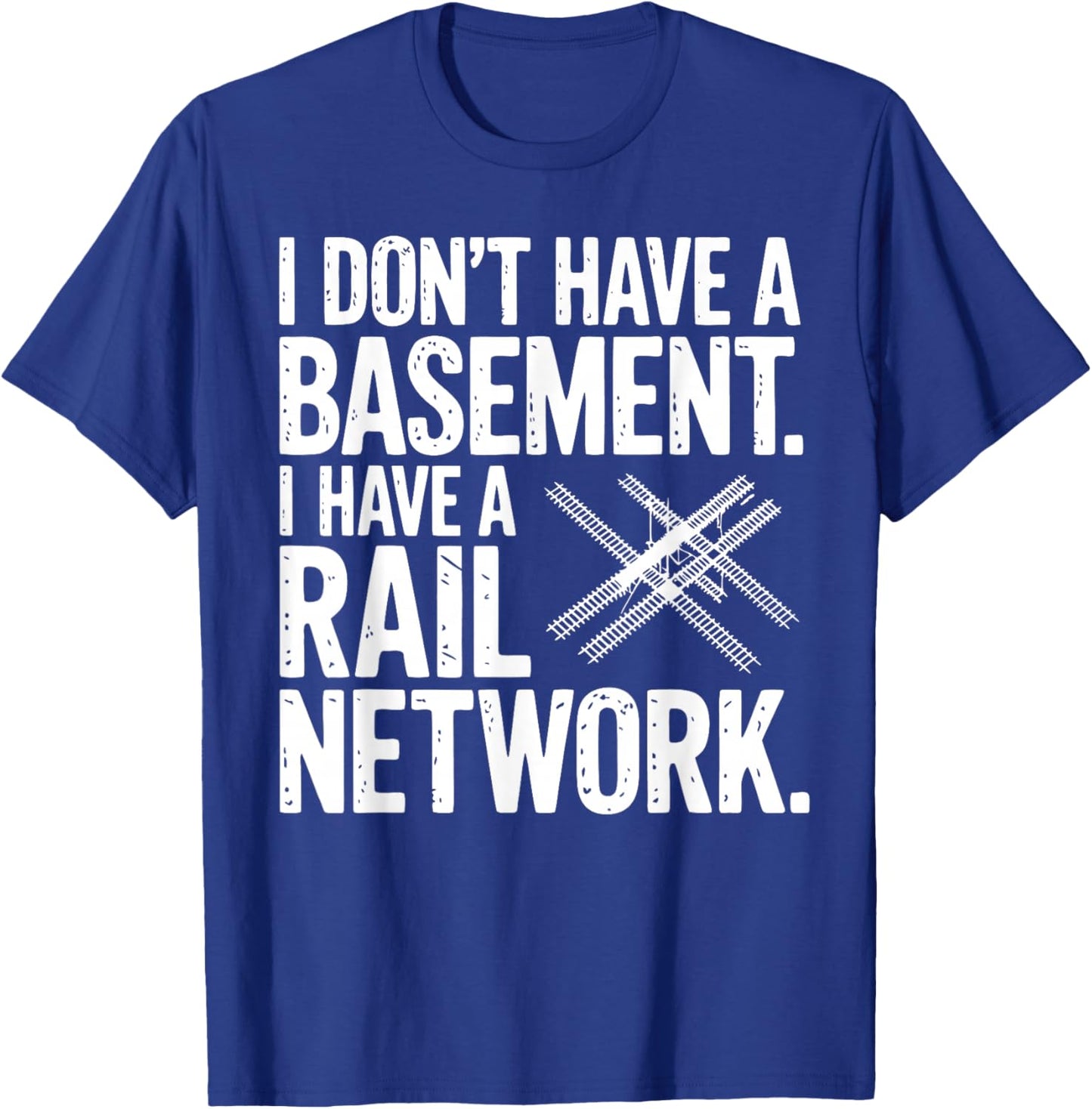 Funny Miniature Railroad Rail Network Model Train T-Shirt - T-Shirt | Royal