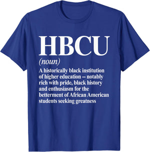 HBCU Colleges & Universities Black History Month Acronym T-Shirt - T-Shirt | Royal