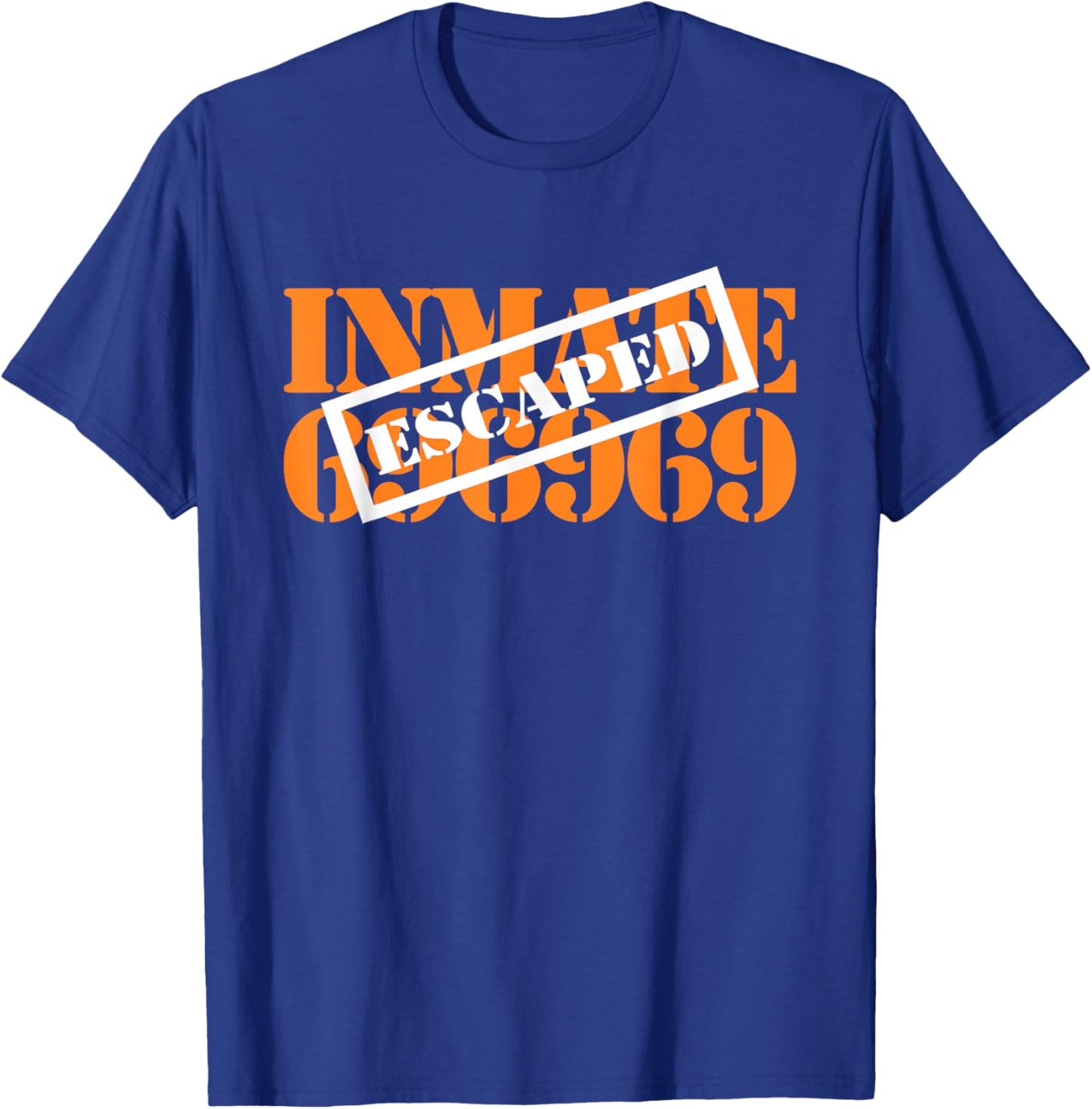 Orange State Prison Inmate County Jail Halloween Costume T-Shirt - T-Shirt | Royal