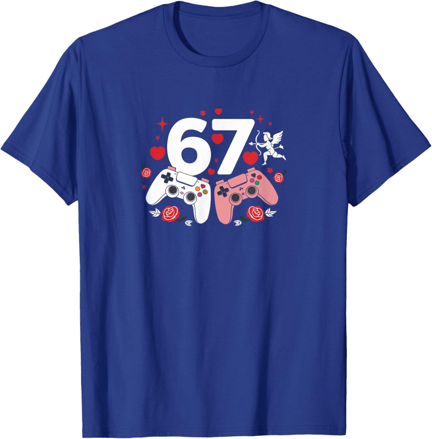 Valentines | Funny 6 Gamer 7 | Valentines Day T-Shirt - T-Shirt | Royal