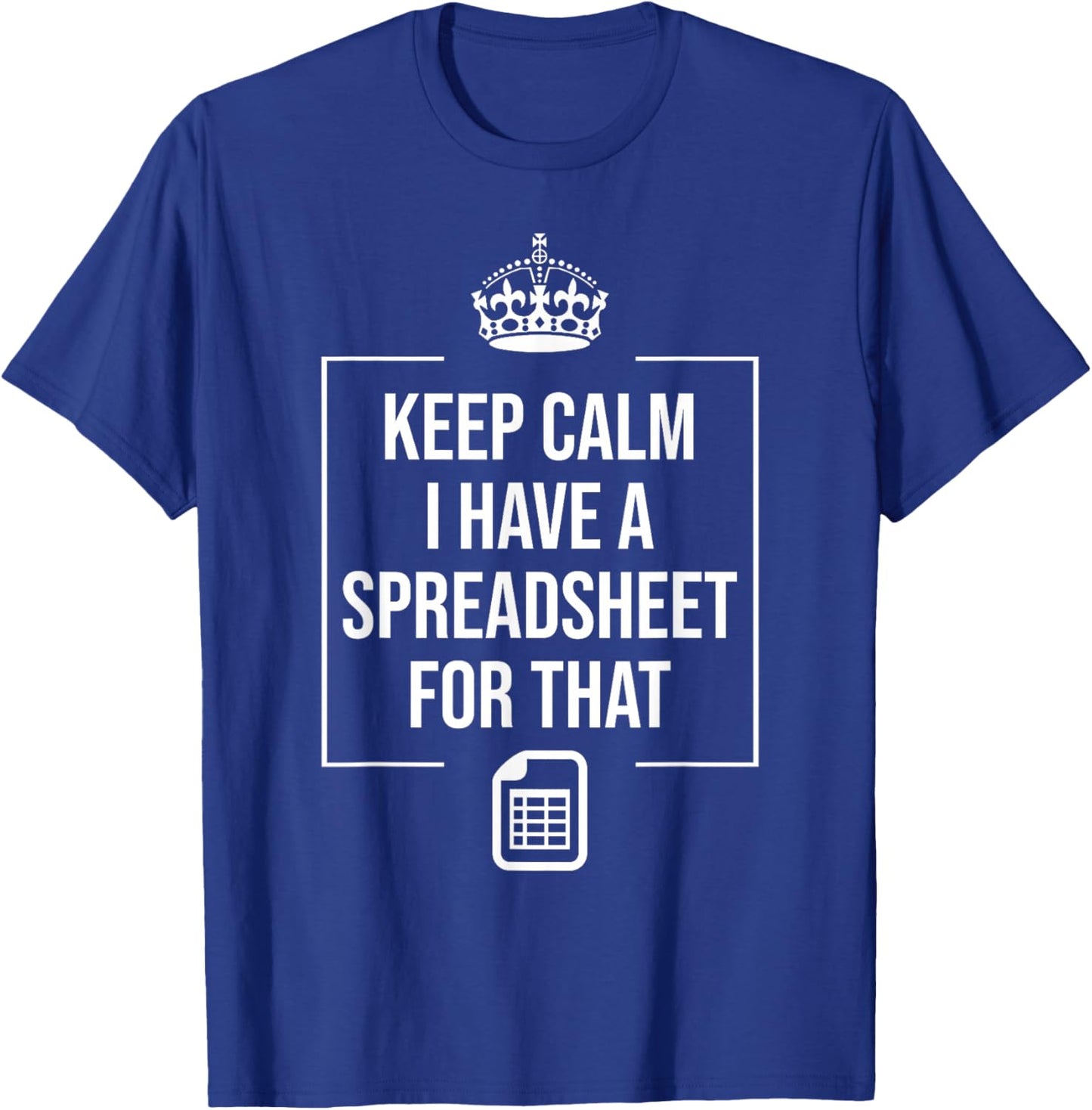 Best Accountant Design Women Spreadsheet Accounting T-Shirt - T-Shirt | Royal