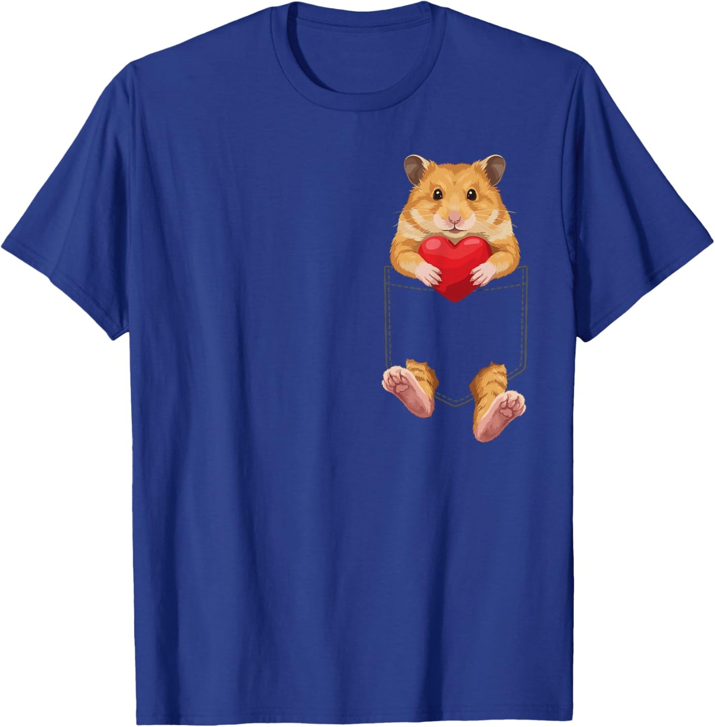 Hamster in Pocket Rodent Pet Lover Design Valentines T-Shirt - T-Shirt | Royal