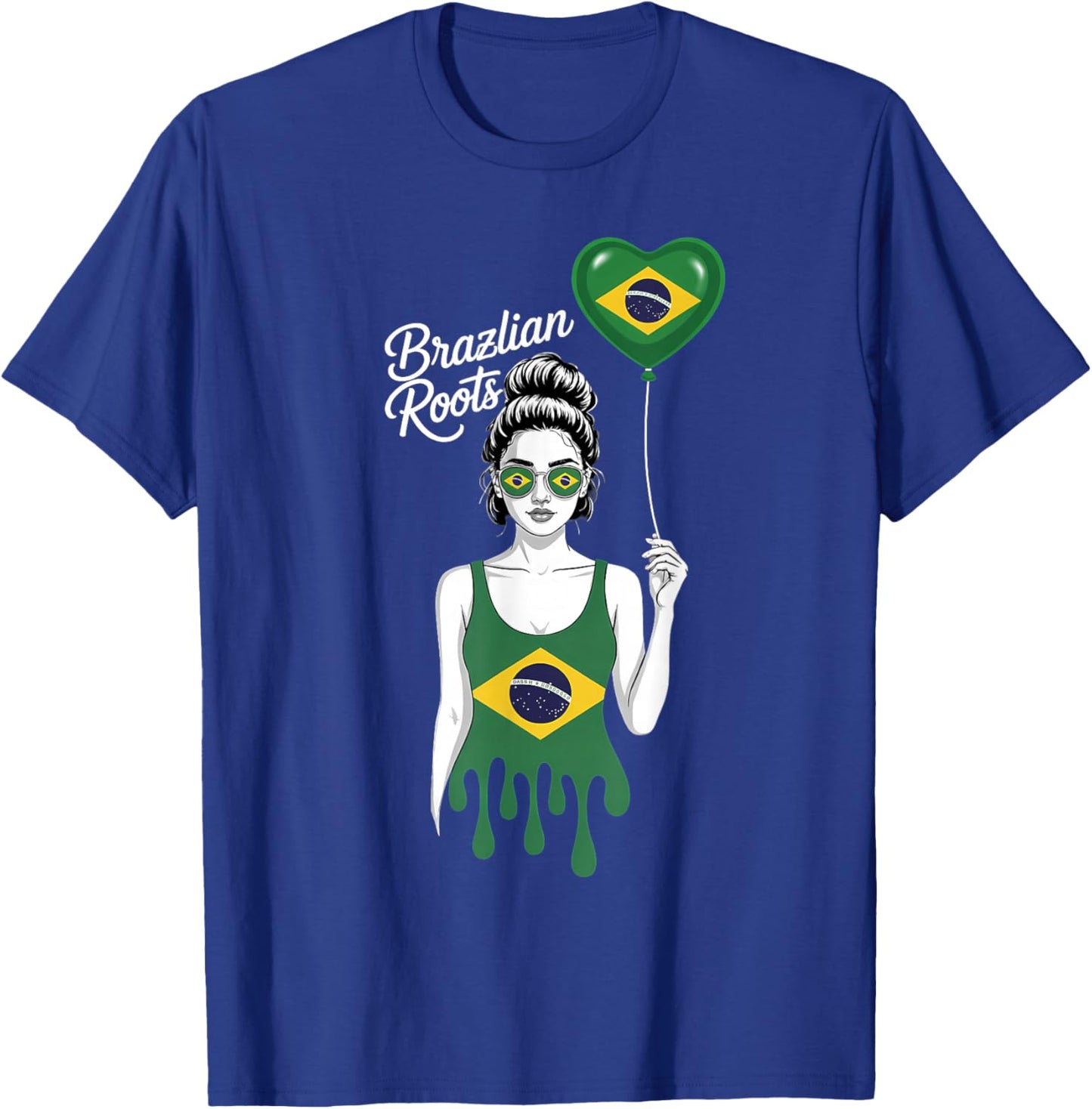 Brazil Flag Brazilian Roots Brasilian Pride Brasil T-Shirt - T-Shirt | Royal