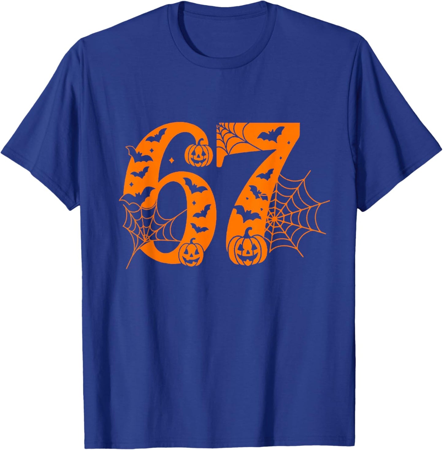 Number 6 7 Meme Saying 6 7 Six Seven Halloween 67 Costume T-Shirt - T-Shirt | Royal