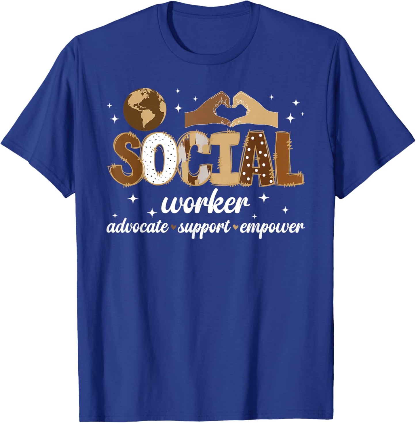 Black Social Worker Advocate Support Melanin Social Workers T-Shirt - T-Shirt | Royal
