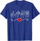 Valentines Day I Love You Hand Sign ASL Heart Women Men T-Shirt - T-Shirt | Royal