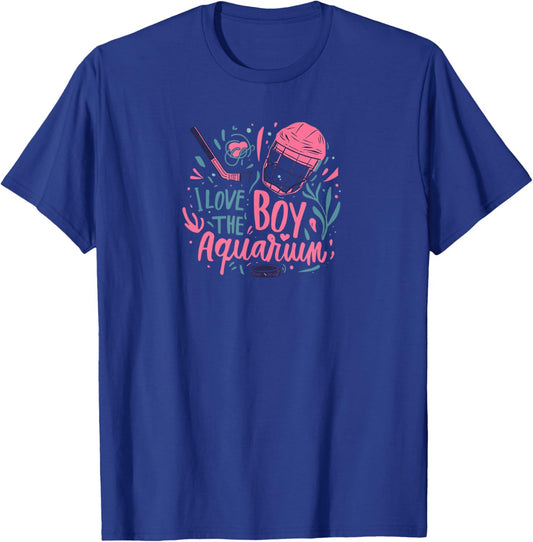 I Love The Boy Aquarium Hockey T-Shirt - T-Shirt | Royal