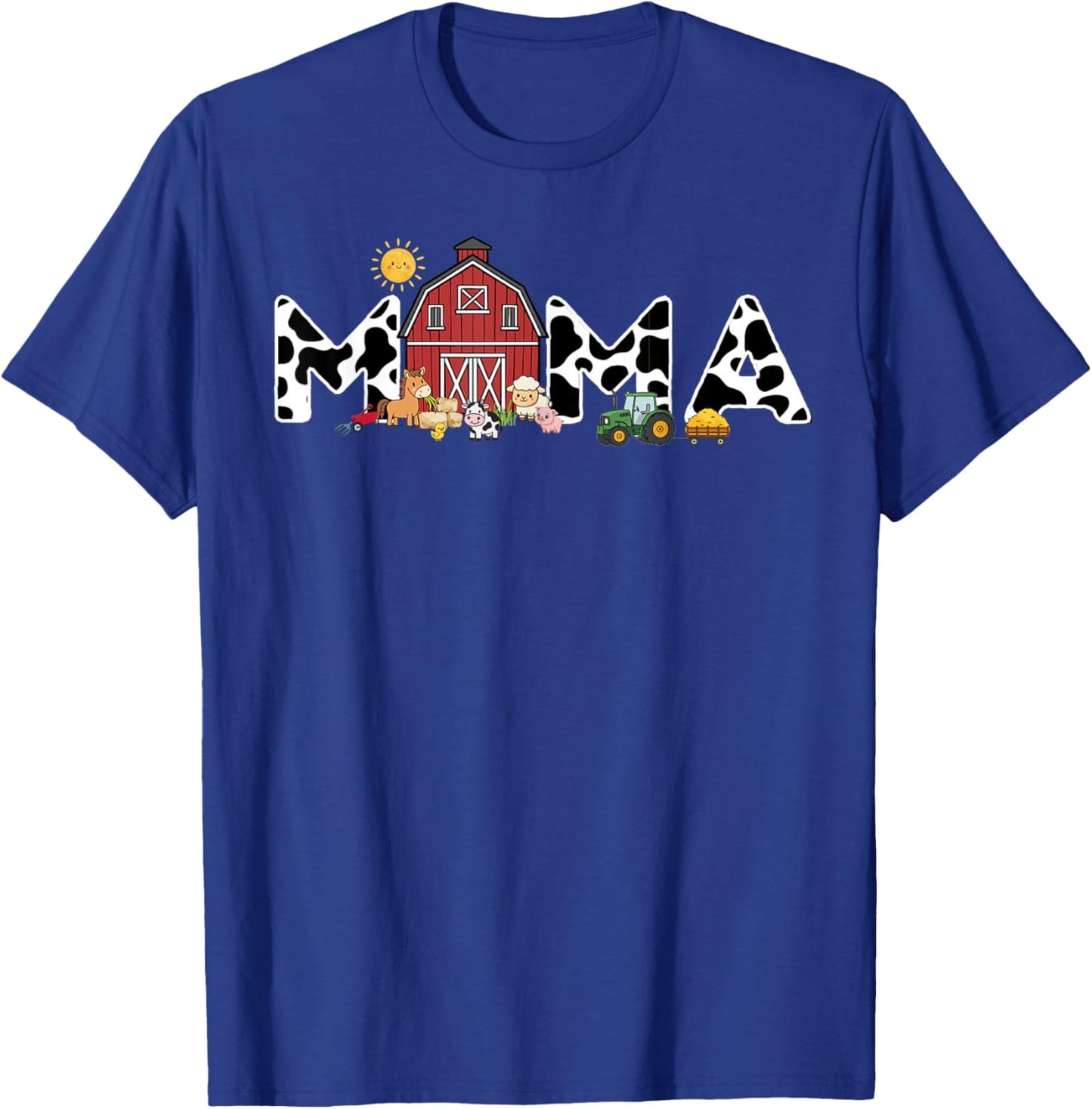 Birthday Farm Animal Mama T-Shirt - T-Shirt | Royal