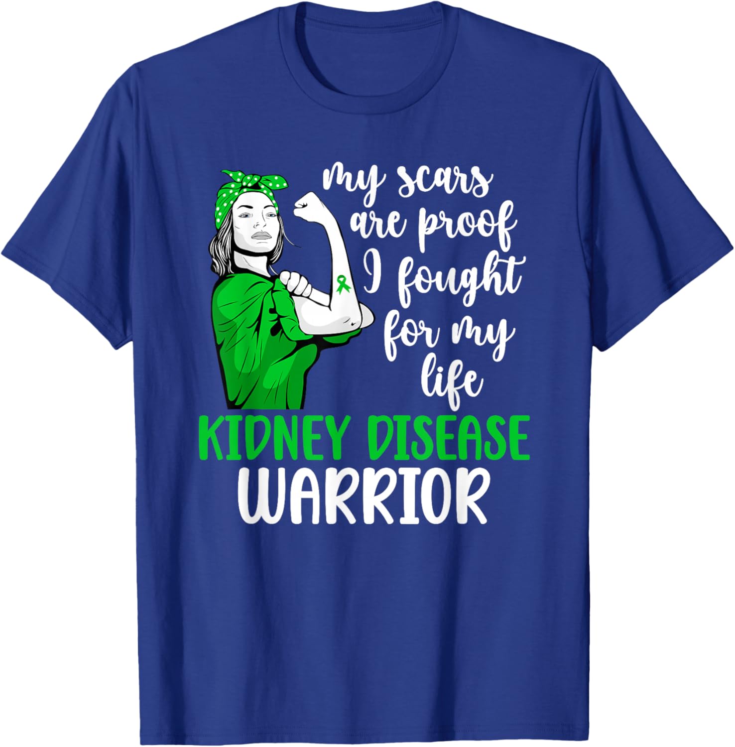 Proud Kidney Disease Warrior Kidney Disease Awareness Month T-Shirt - T-Shirt | Royal