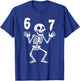 Funny Six Seven Skeleton Halloween 6 7 Meme T-Shirt - T-Shirt | Royal