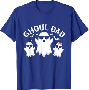 Ghoul Dad Vintage Daddy Ghost Funny Halloween T-Shirt - T-Shirt | Royal