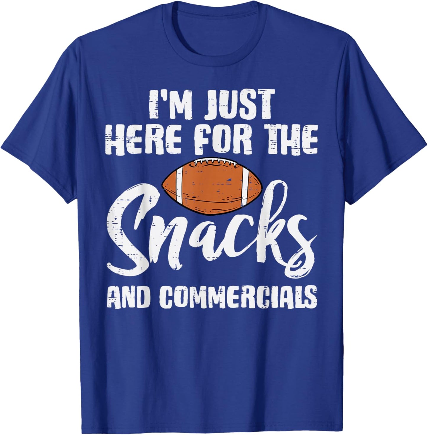 Im Just Here for The Snacks Commercials Football Boys Kids T-Shirt - T-Shirt | Royal