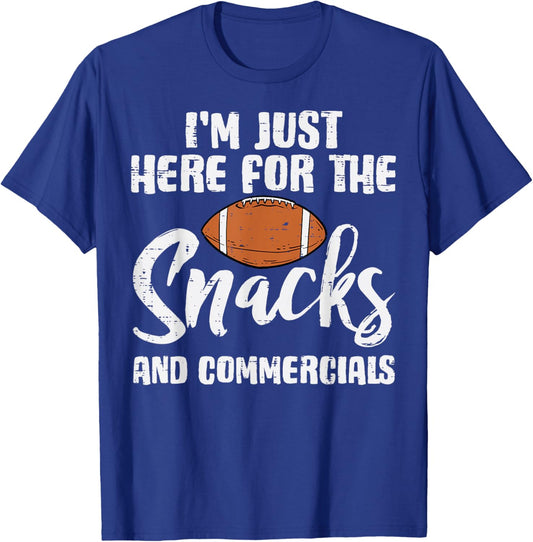 Im Just Here for The Snacks Commercials Football Boys Kids T-Shirt - T-Shirt | Royal