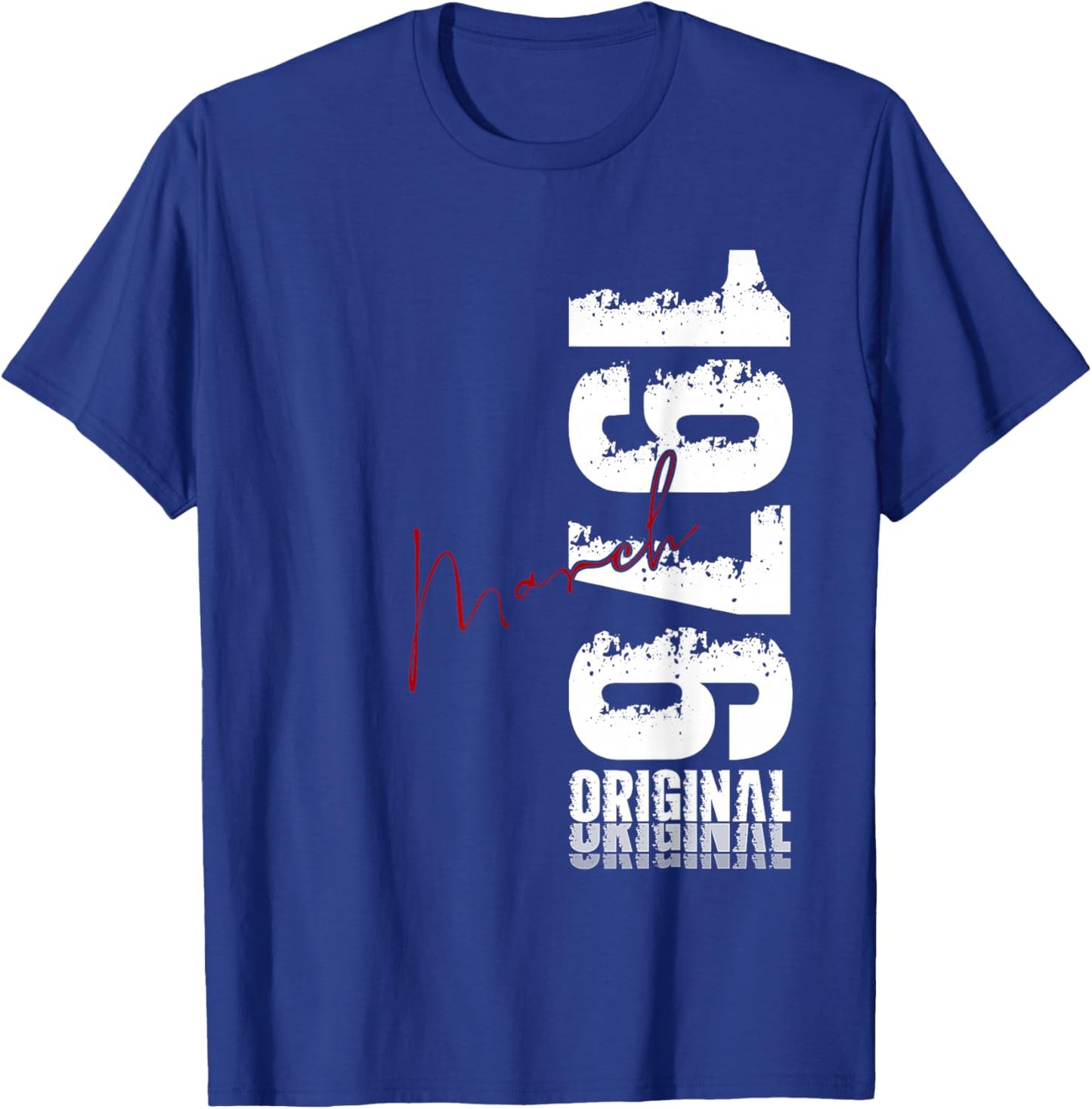50th Birthday Gift Men Women Vintage March 1976 T-Shirt - T-Shirt | Royal