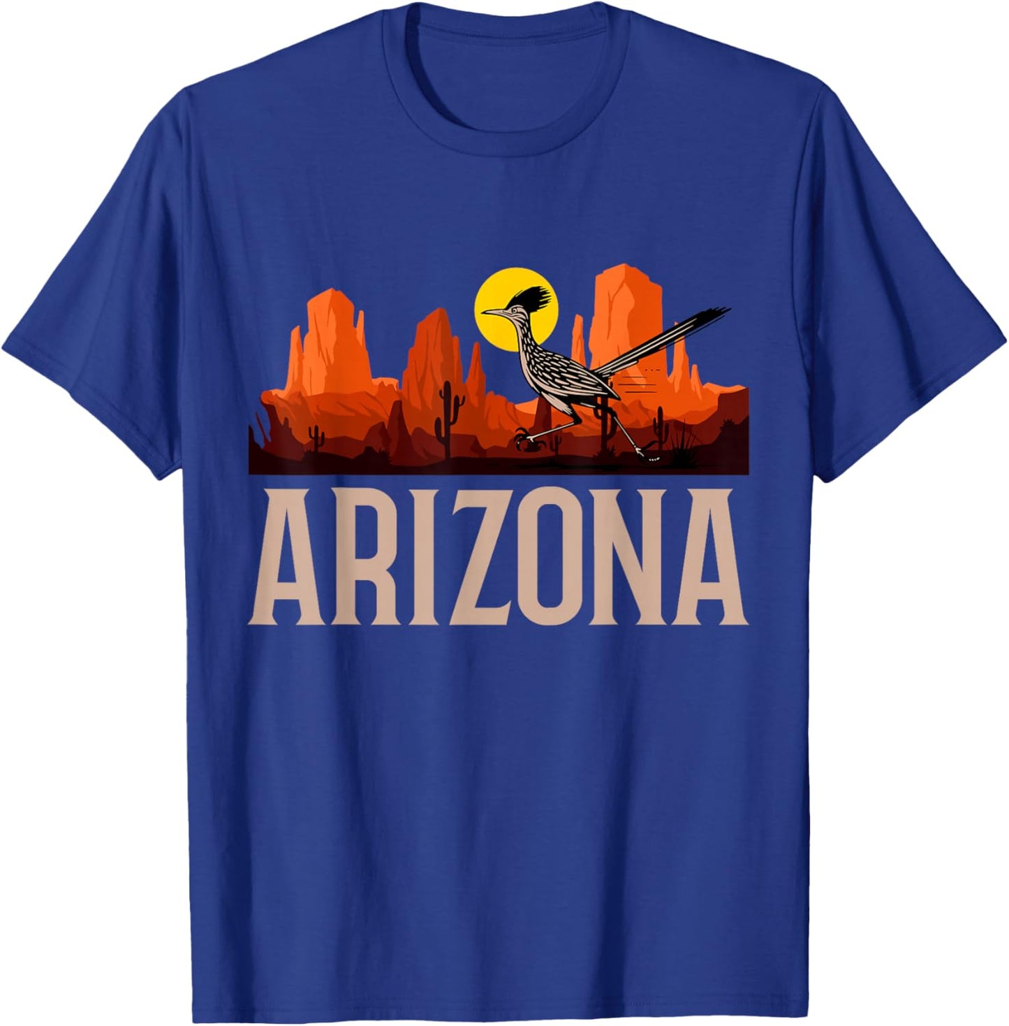 Arizona Desert Vibes Roadrunner T-Shirt - T-Shirt | Royal