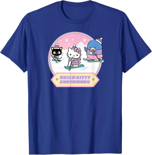 Hello Kitty and Friends Winter Sports Ski Slopes T-Shirt - T-Shirt | Royal
