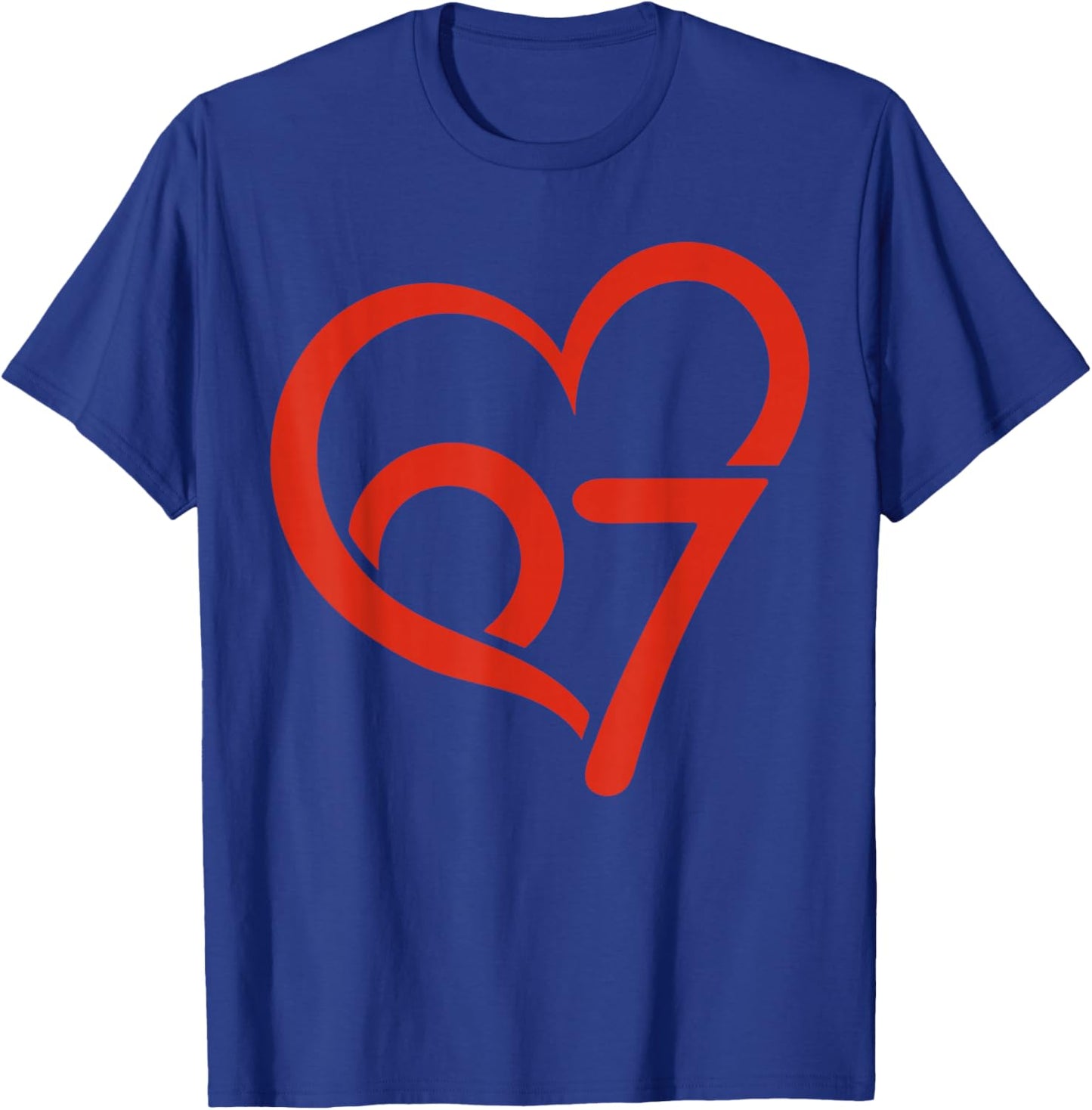 Valentine’s Day 67 Six Seven Meme Birthday Valentine Heart T-Shirt - T-Shirt | Royal