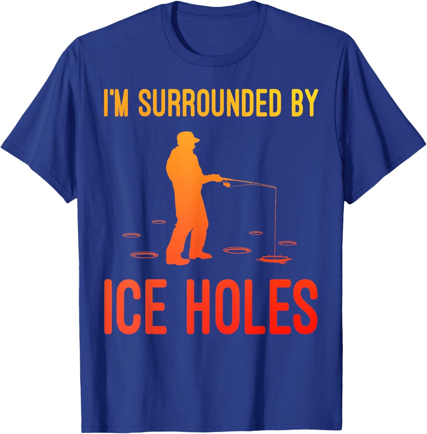 Funny Ice Fishing Novelty Women Ice Fishing Lover T-Shirt - T-Shirt | Royal