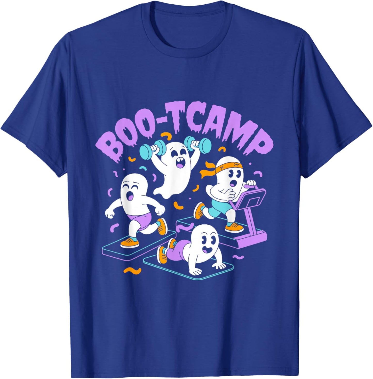Retro Boo-TCAMP Funny Spooky Halloween T-Shirt - T-Shirt | Royal