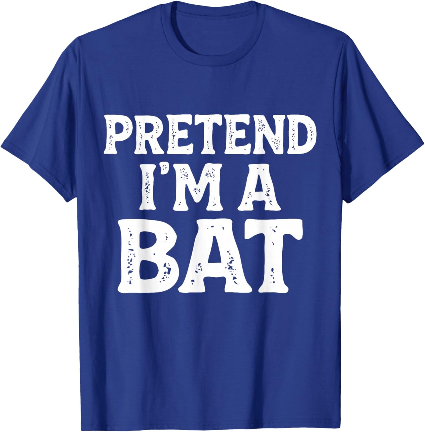 Pretend I'm A Bat Easy Lazy Funny Halloween Kids Mom Dad T-Shirt - T-Shirt | Royal