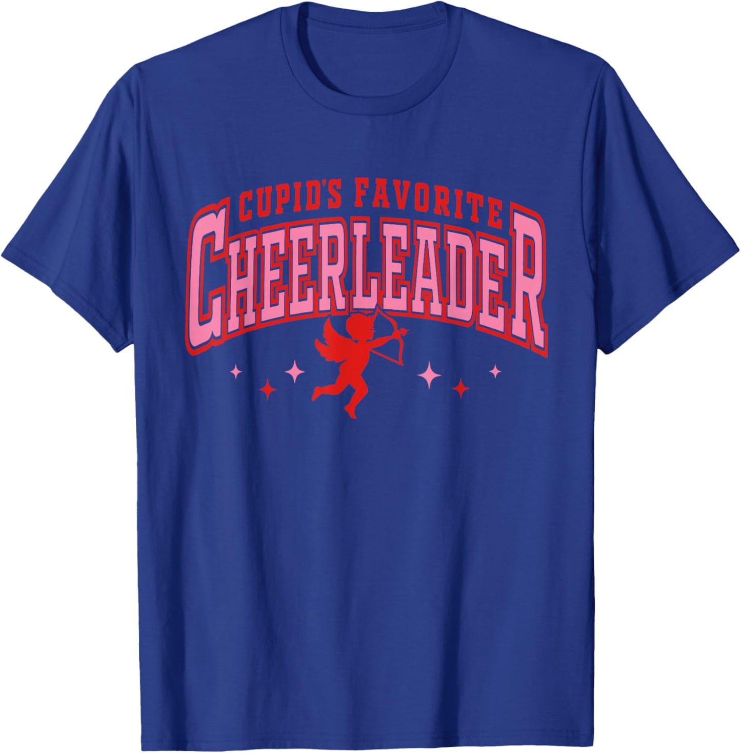 Cupid's Favorite Cheerleader Funny Valentine’s Day T-Shirt - T-Shirt | Royal