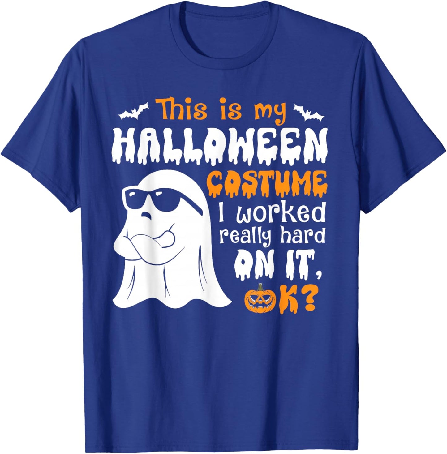 Funny Easy This is My Halloween Costume DIY Last Minute T-Shirt - T-Shirt | Royal