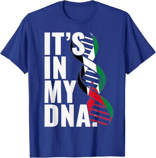Jordan Roots Flag Fingerprint Graphic Patriotic T-Shirt - T-Shirt | Royal