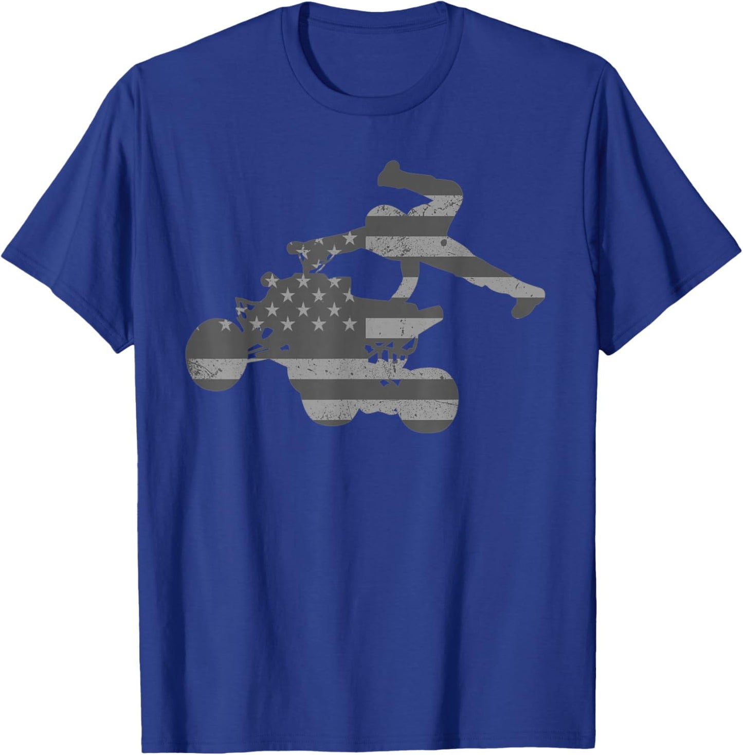 Vintage American Flag ATV T-Shirt - T-Shirt | Royal