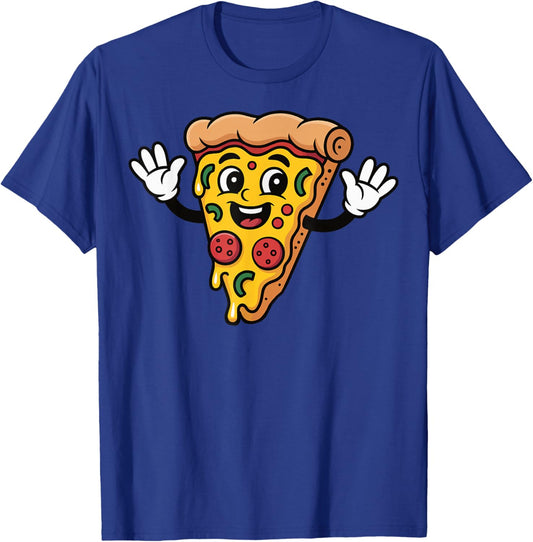 Pizza Cartoon T-Shirt - T-Shirt | Royal