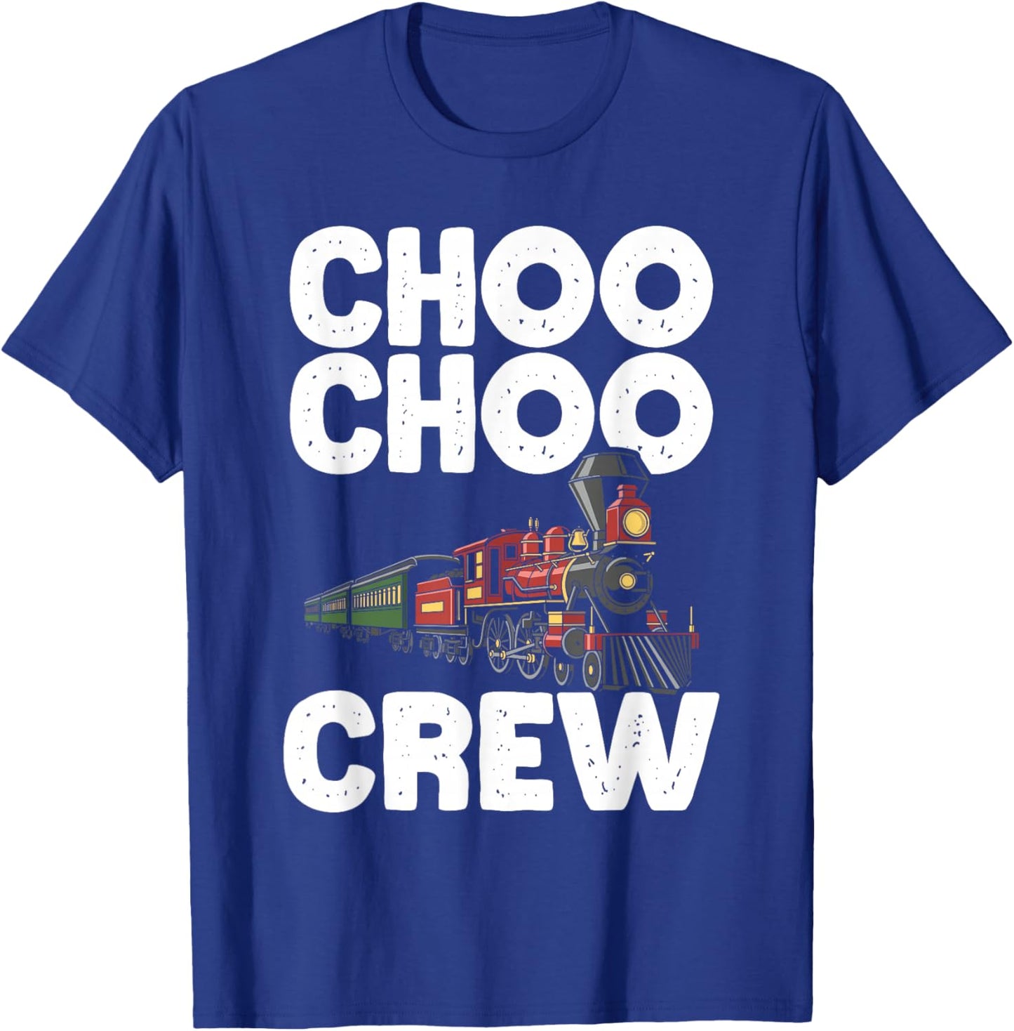 Choo Choo Crew Train Birthday Party Family T-Shirt - T-Shirt | Royal