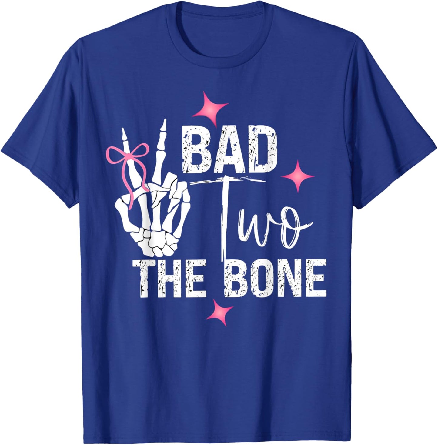Bad Two The Bone Birthday 2 Years Old Birthday T-Shirt - T-Shirt | Royal