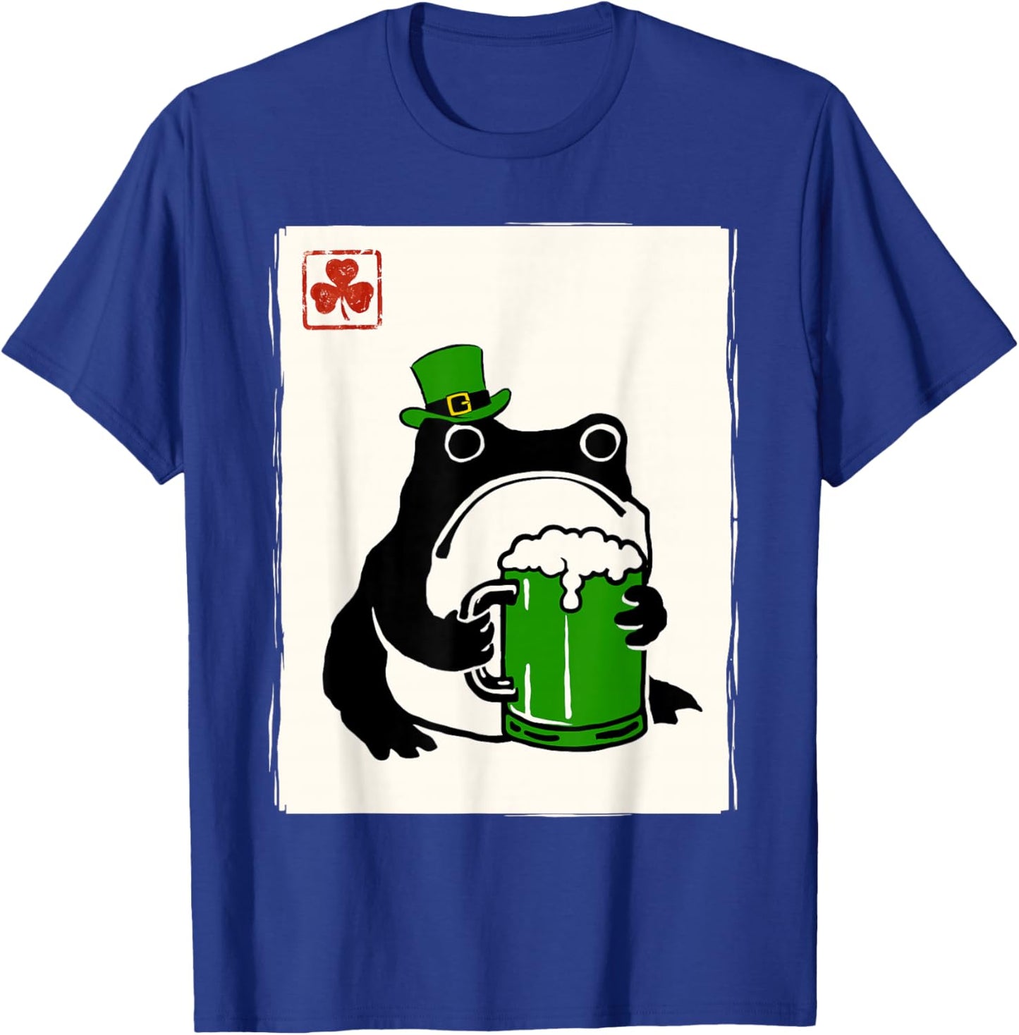 Grumpy Frog St Patty's Shamrock Beer Funny St Patrick's Day T-Shirt - T-Shirt | Royal