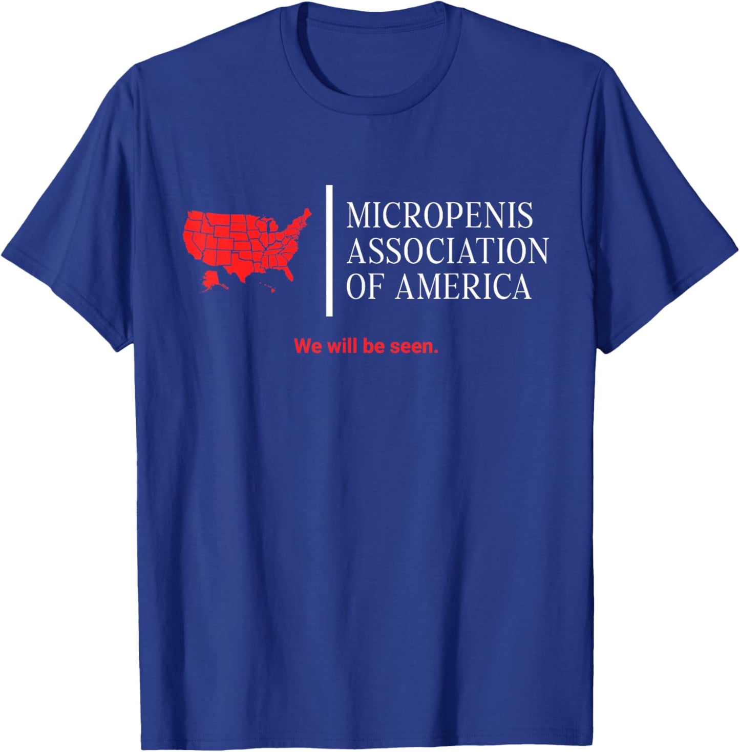 Micropenis Association Funny Embarrassing Bachelor Party T-Shirt - T-Shirt | Royal