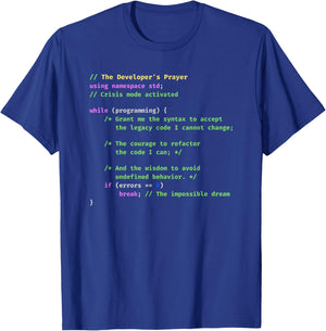 C++ Programmer Computer Science Coding Software Engineer T-Shirt - T-Shirt | Royal