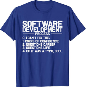Software Development Design Men Coding Programmer Coder T-Shirt - T-Shirt | Royal
