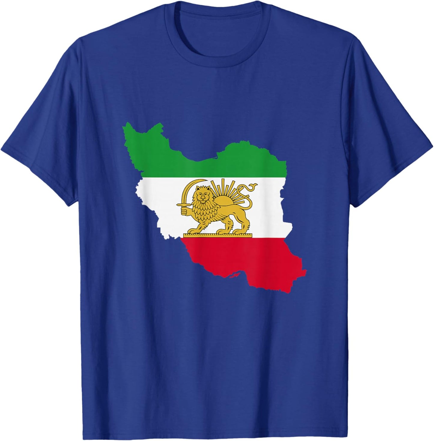 Free Iran Lion and Sun Flag – Persian Heritage Symbol Design T-Shirt - T-Shirt | Royal