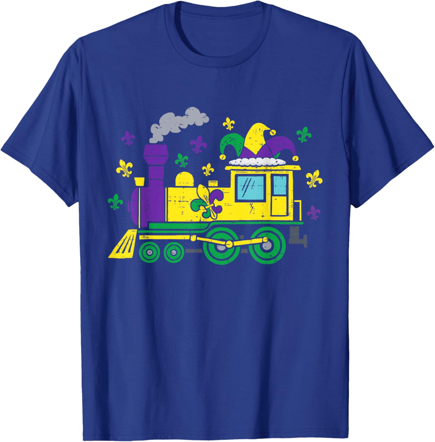 Cute Mardi Gras Train with Fleur De Lis Boys Kids Toddler T-Shirt - T-Shirt | Royal