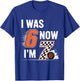 Checkered 7 Years Old Birthday I was 6 Now I'm 7 Bday Boy T-Shirt - T-Shirt | Royal
