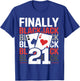 Finally Blackjack 21 Card Game 21st Birthday T-Shirt - T-Shirt | Royal