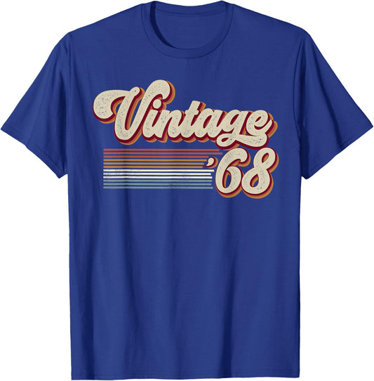Vintage 1968 Retro Sunset Classic 58-Year-Old 58th Birthday T-Shirt - T-Shirt | Royal