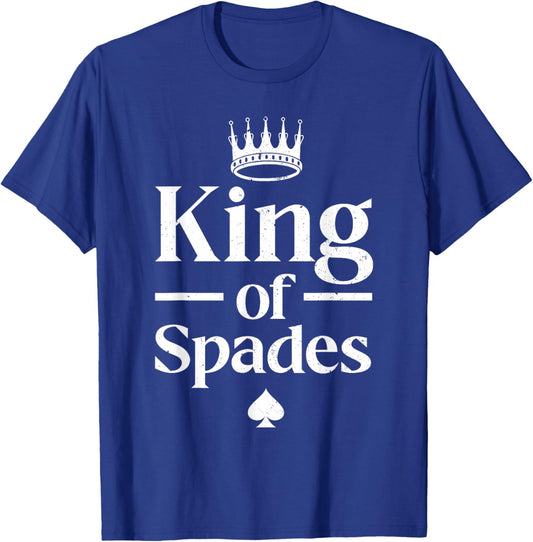 Cool King of Spades Art Dad Card Game Spades Player T-Shirt - T-Shirt | Royal