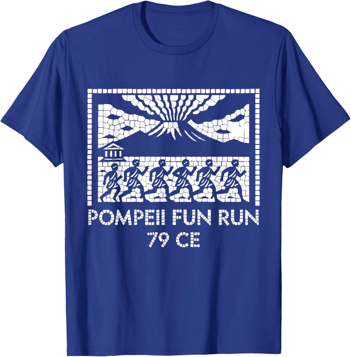 Pompeil Fun Run 79 CE - History Teacher Archaeology Mosaic T-Shirt - T-Shirt | Royal