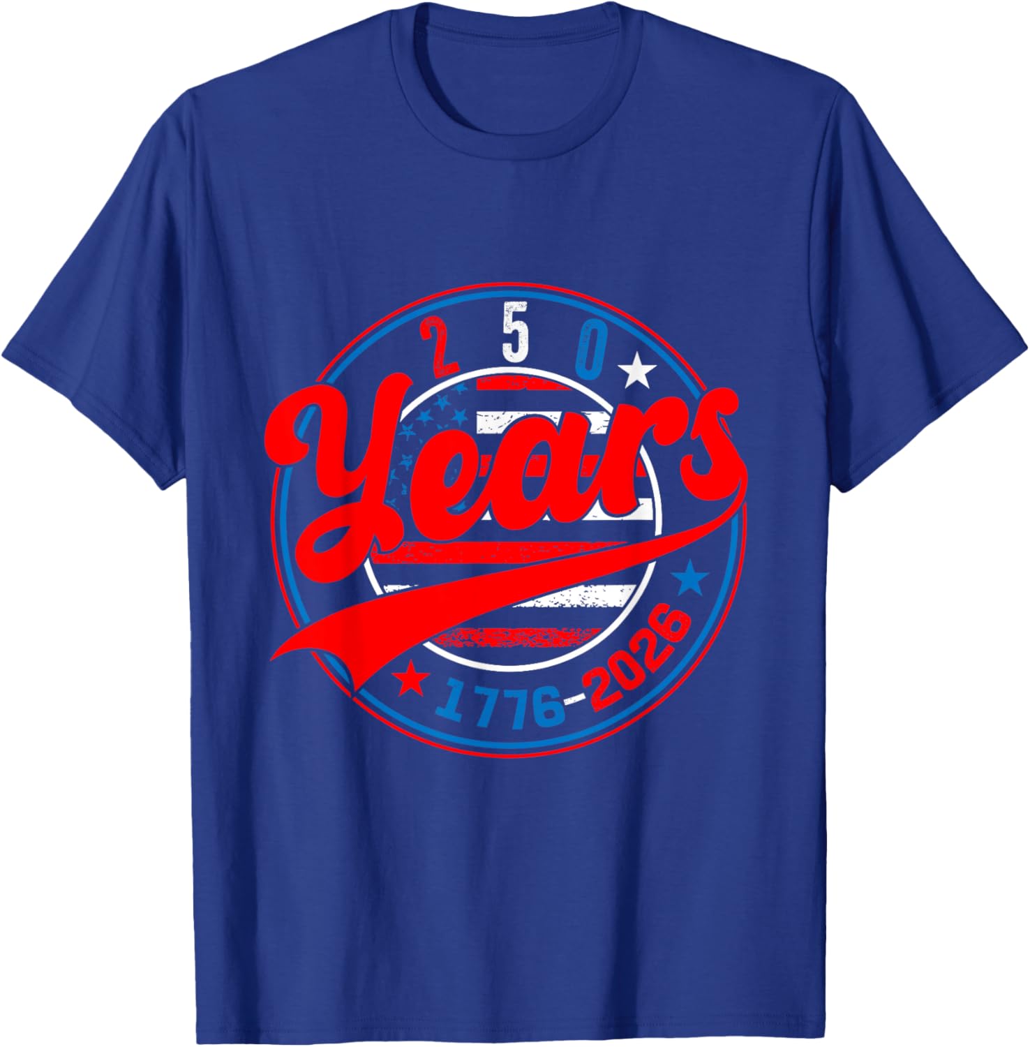 250 Years American Anniversary USA Flag 250th T-Shirt - T-Shirt | Royal