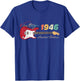 Vintage 1946 80th Birthday Gifts Guitar Lovers 80 Years Old T-Shirt - T-Shirt | Royal