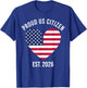 US Citizenship 2026 Decoration USA New American Citizen T-Shirt - T-Shirt | Royal