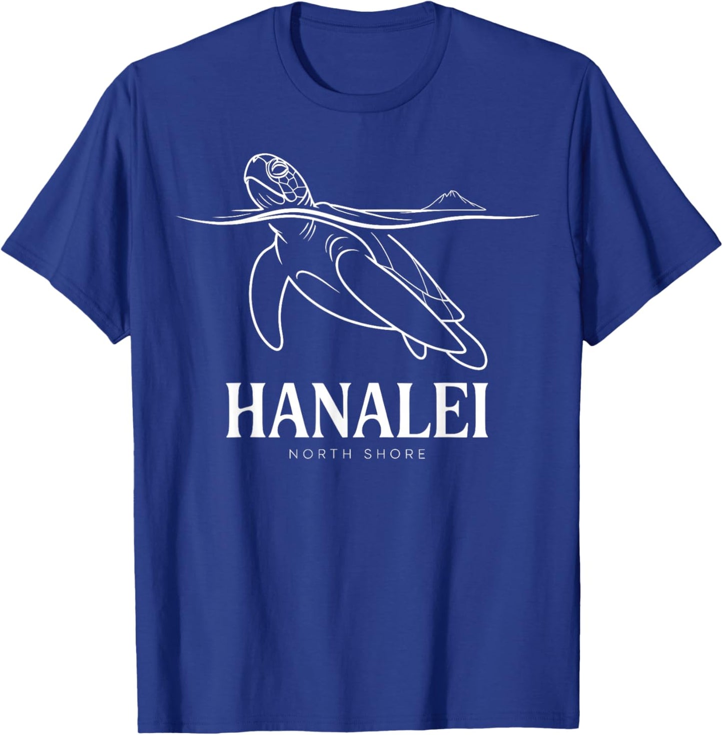 Hanalei Sea Turtle North Shore Kauai Hawaii Hawaiian Turtle T-Shirt - T-Shirt | Royal