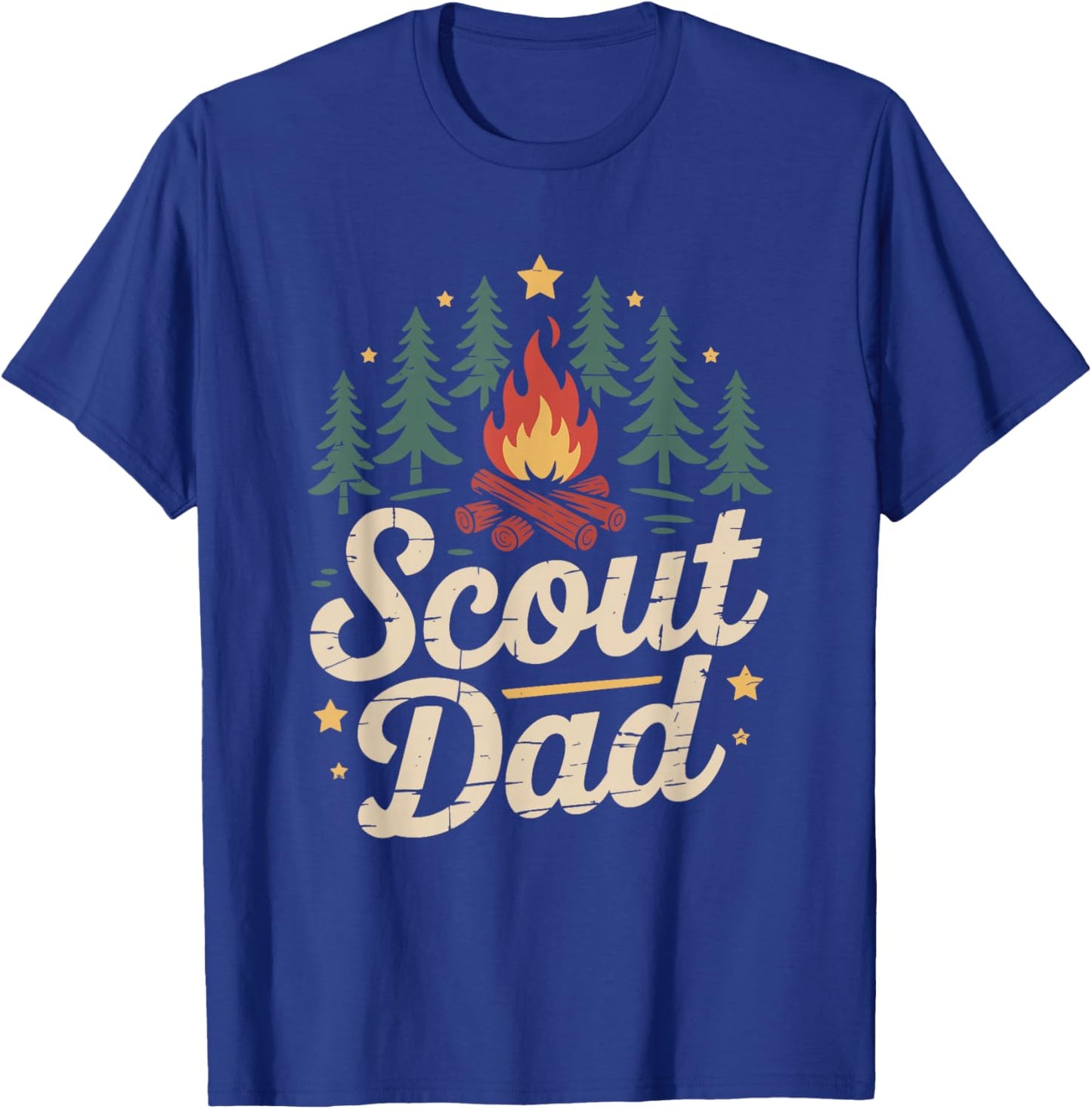 Scout Dad, Outdoor Camp Camping and Camper Father T-Shirt - T-Shirt | Royal