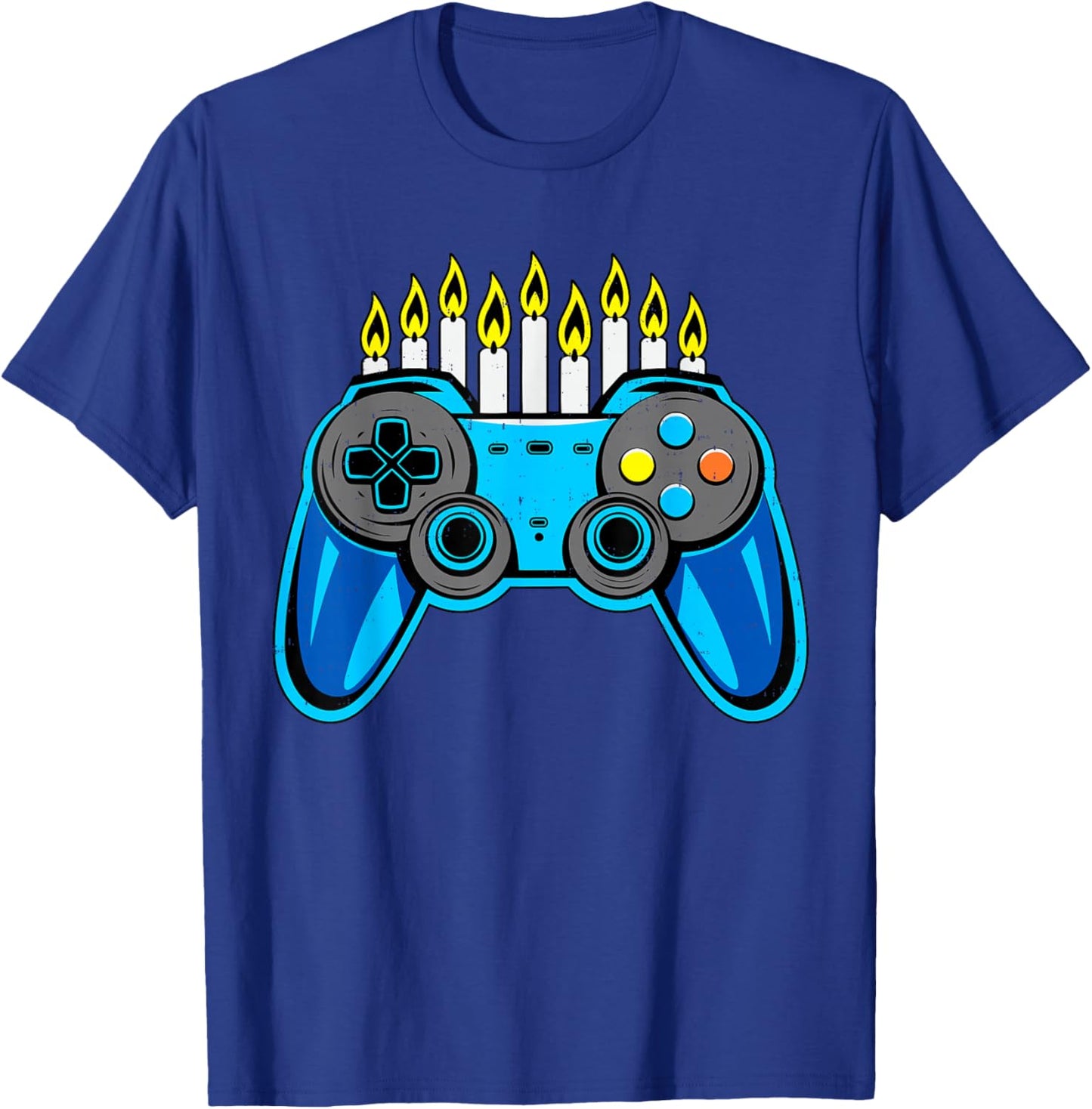 Boys Hanukkah Video Game Dreidel Jewish Menorah Chanukah Kid T-Shirt - T-Shirt | Royal